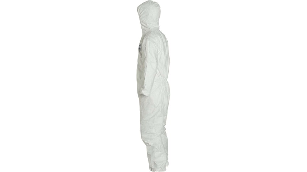 Magid Glove DuPont Tyvek Coveralls w/Attached Hood, White, L, Case of 25, CVCH11L