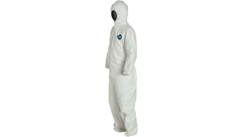 Magid Glove DuPont Tyvek Coveralls w/Attached Hood, White, L, Case of 25, CVCH11L