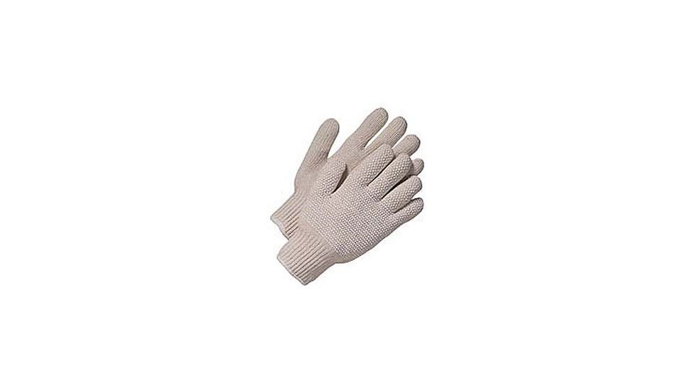 Magid Glove Gloves Mens Knit Wht Plas Dots T193P