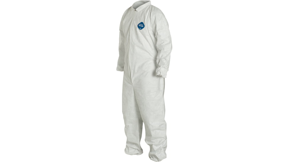 Magid Glove Tyvek Coverall w/Zipper Front, Elastic Wrists and Ankles, Large, Case of 25, CVC11L