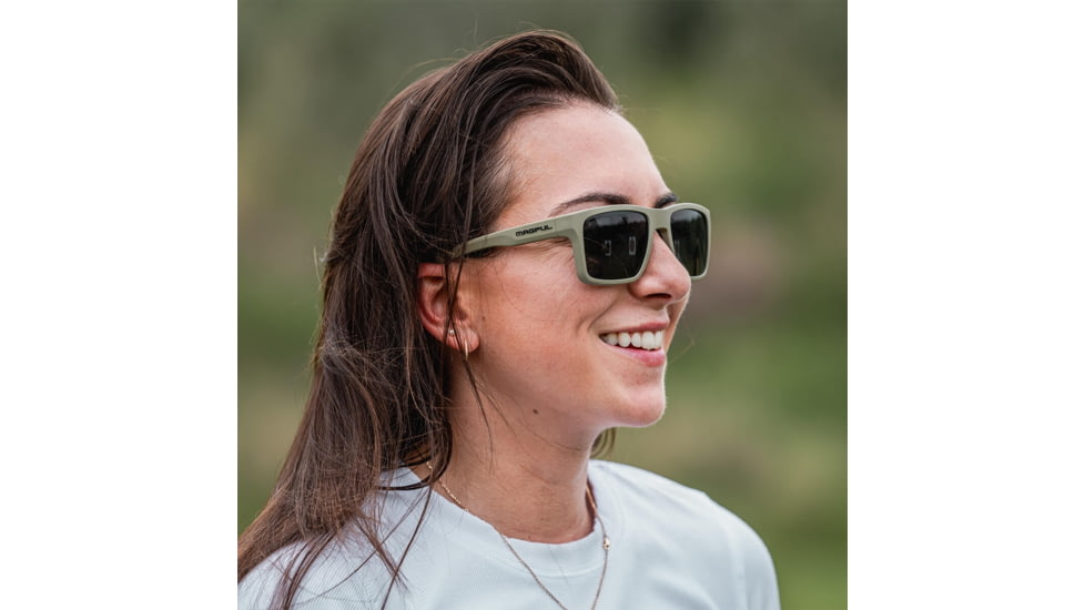 Magpul Industries Rider Eyewear, Desert Verde Frame, Gray Lenses, Polarized, MAG1277-1-332-1500