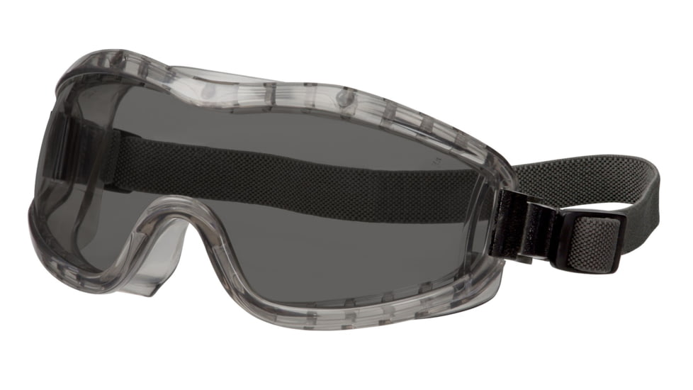 MCR Safety 23 Series Safety Goggles, Anti-Fog Coating, Adjustable Elastic Strap, Indirect Vented, Sleek Low Profile, Gray Lens, One Size, 2322AF