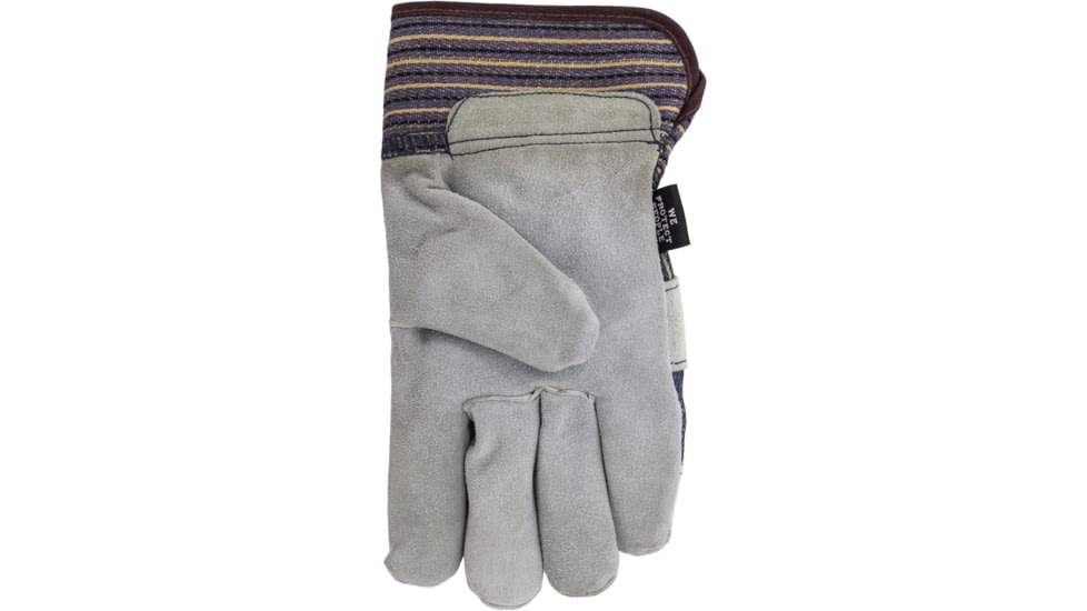 MCR Safety A Shoulder Leather Palm Work Gloves, 2.5in Plasticized Safety Cuff, Right Hand, Gray, Large, 1400RH