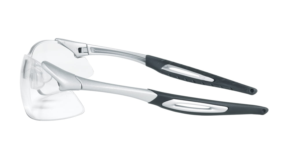 MCR Safety A1 Series Safety Glasses, Anti-Fog Lens, Extremely Flexible Temples, Non-Slip Temples and Soft TPR Nose Piece, Clear Lens/Silver Frame, One Size, IA120AF