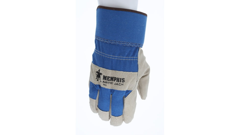 MCR Safety Artic Jack Premium Split Pigskin Insulated Leather Palm Work Gloves, Fabric Back with 2.5in Safety Cuff, Thermosock Lined, Beige, Medium, 1955M