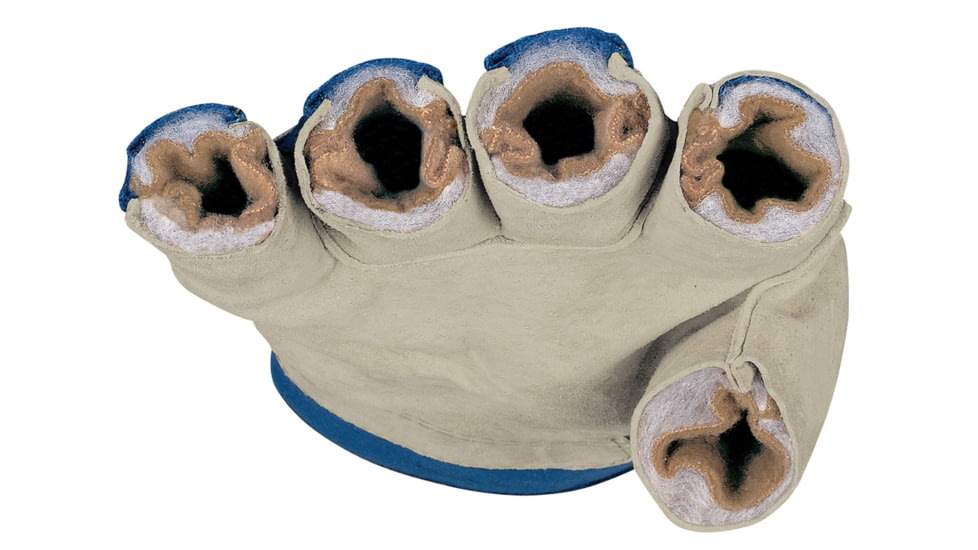 MCR Safety Artic Jack Premium Split Pigskin Insulated Leather Palm Work Gloves, Fabric Back with 2.5in Safety Cuff, Thermosock Lined, Beige, Medium, 1955M