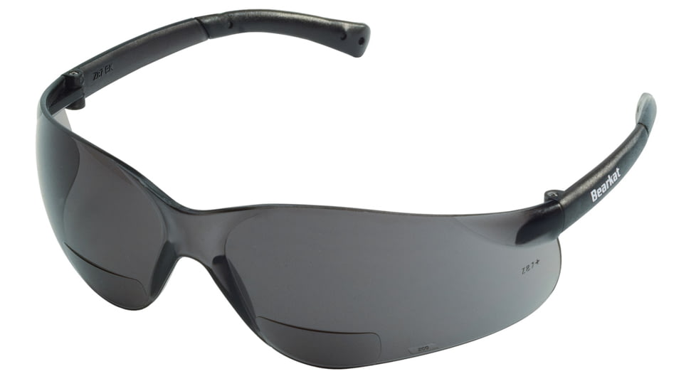 MCR Safety BearKat BK1 Series Bifocal Readers Safety Glasses, 2.0 Diopter, Gray, One Size, BKH20G