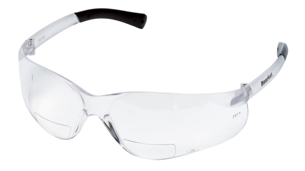 MCR Safety BearKat BK1 Series Bifocal Readers Safety Glasses, 2.5 Diopter, Clear, One Size, BKH25
