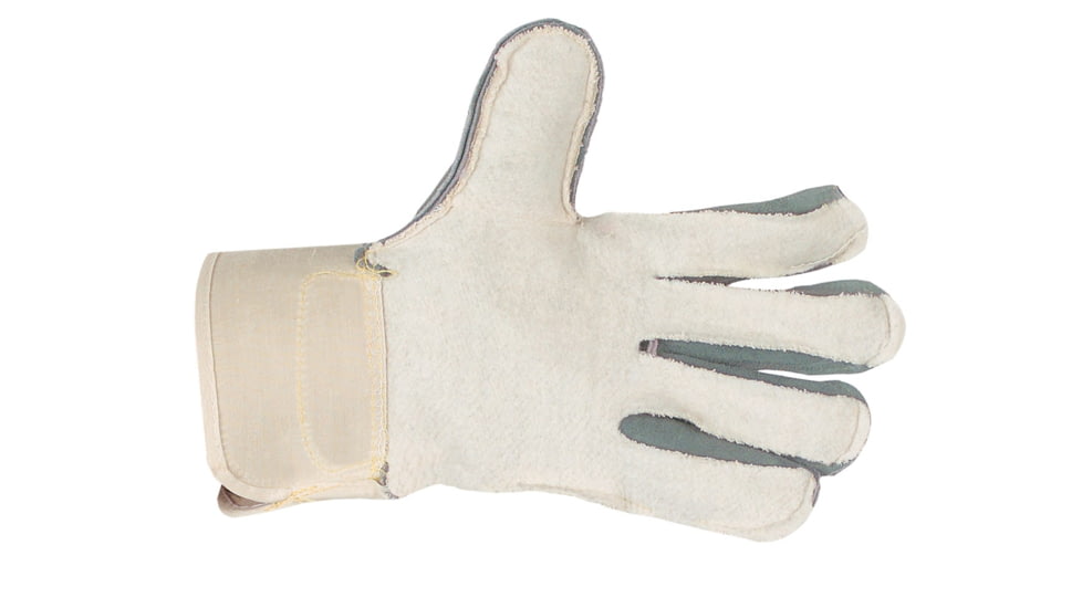 MCR Safety Big Jake Premium A+ Side Leather Palm Work Gloves, Sewn with DuPont Kevlar, 2 3/4in Safety Cuff, Gray, Large, 1700L