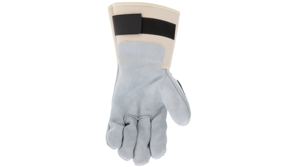 MCR Safety Big Jake Ultimate Protection Premium A+ Side Leather Palm Work Gloves, Gray, Large, 1760L