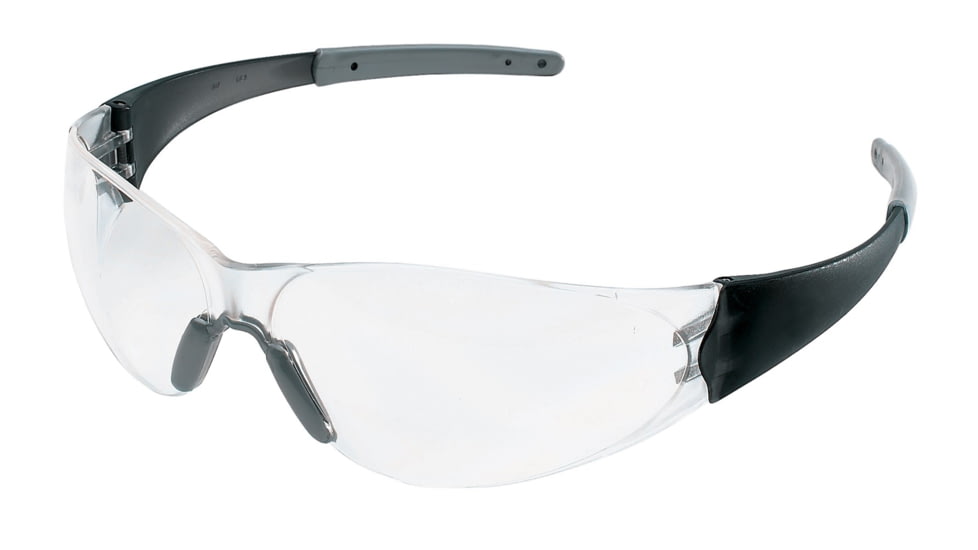 MCR Safety CK2 Series Safety Glasses, Non-Slip Temple Sleeves and Soft Nose Piece, Clear, One Size, CK210