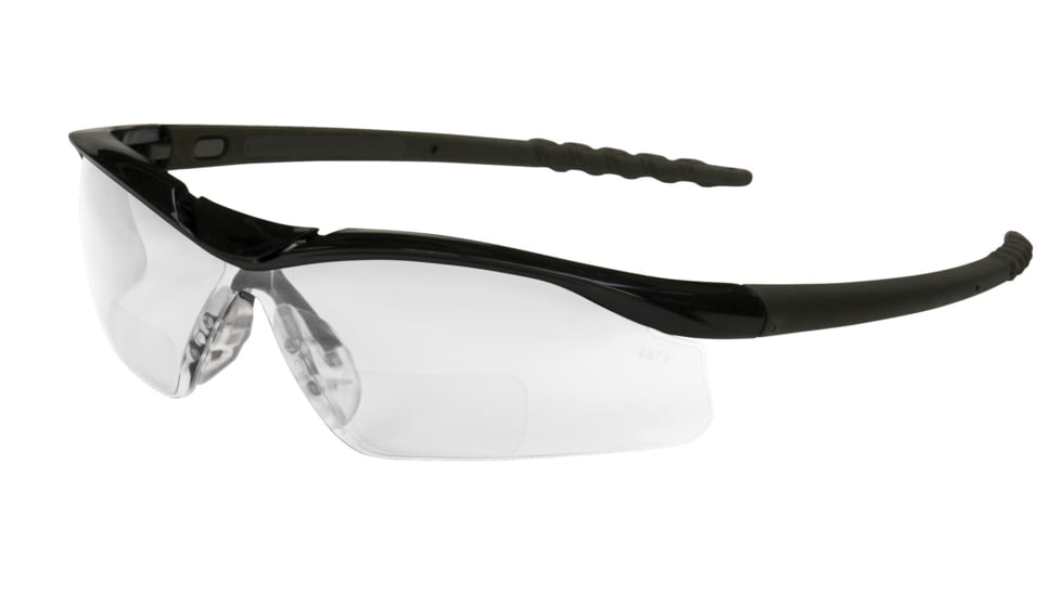 MCR Safety DL1 Series Bifocal Readers Safety Glasses, 2.0 Diopter Lens, Soft TPR Nose Piece, Clear, One Size, DLH20