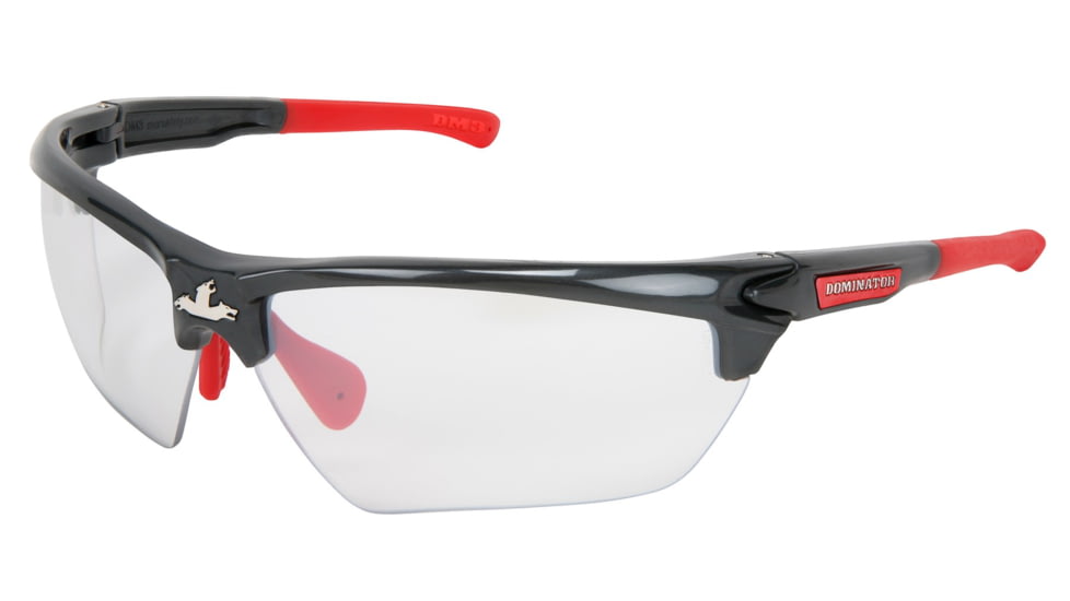 MCR Safety DM1319 Dominator DM3 Series Safety Glasses, Adjustable Wire Core Temples and Nose Piece, I/O Clear Mirror, One Size, DM1319