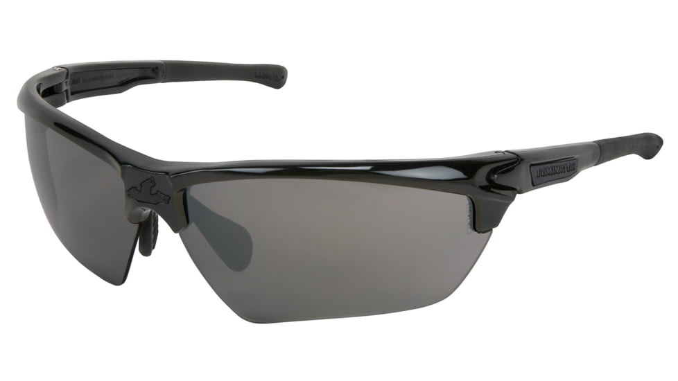 MCR Safety Dominator DM3 Series Safety Glasses, Adjustable Wire Core Temples and Nose Piece, Black Mirror, One Size, DM1337B