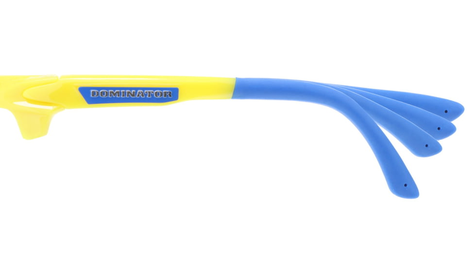 MCR Safety DM1348B Dominator DM3 Series Safety Glasses, Adjustable Wire Core Temples and Nose Piece, Blue Diamond Mirror, One Size, DM1348B