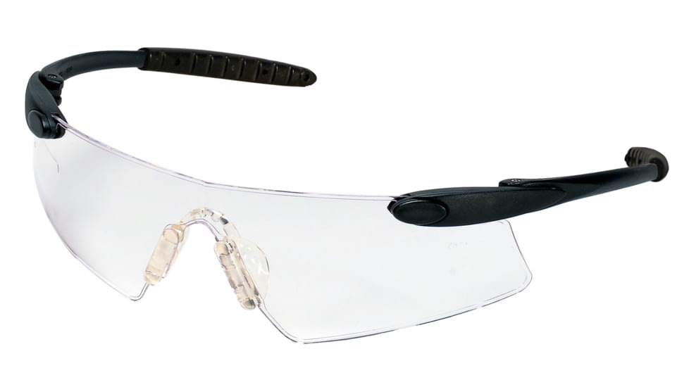 MCR Safety DS1 Series Safety Glasses, Non-slip TPR Temple Grips and Nose Piece, Clear, One Size, DS110