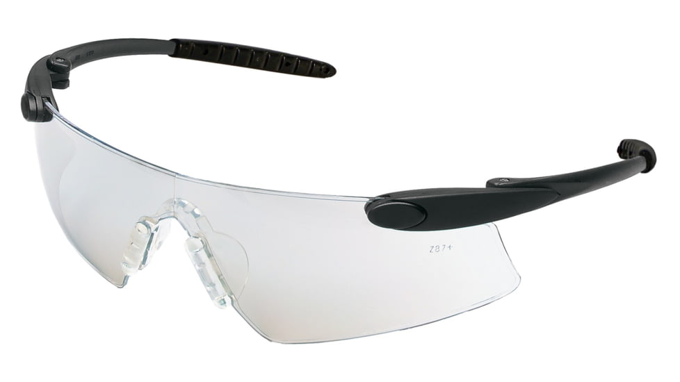MCR Safety DS1 Series Safety Glasses, Non-slip TPR Temple Grips and Nose Piece, I/O Clear Mirror, One Size, DS119