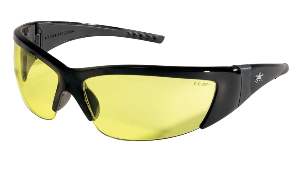 MCR Safety ForceFlex FF2 Series Safety Glasses, Lenses Molded Into Flexible TPU Frame, Amber, One Size, FF214