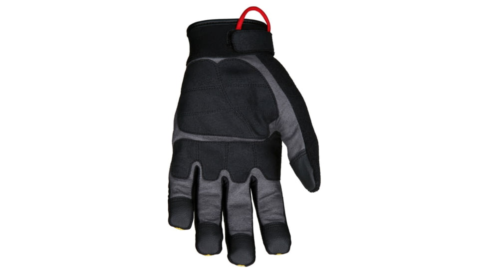 MCR Safety ForceFlex Mechanics Gloves Reinforced Clarino Synthetic Leather Palm Mesh with TPR Metacarpal Protection, Gray/Hi-Vis Yellow, Medium, Y200M