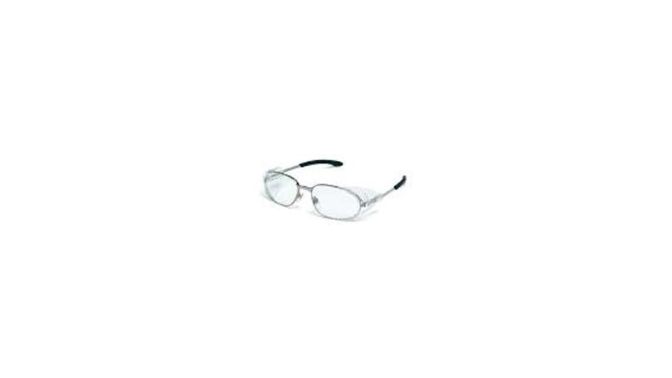 MCR Safety Glasses Sqr Chrome FRM/CLR Lns R2120