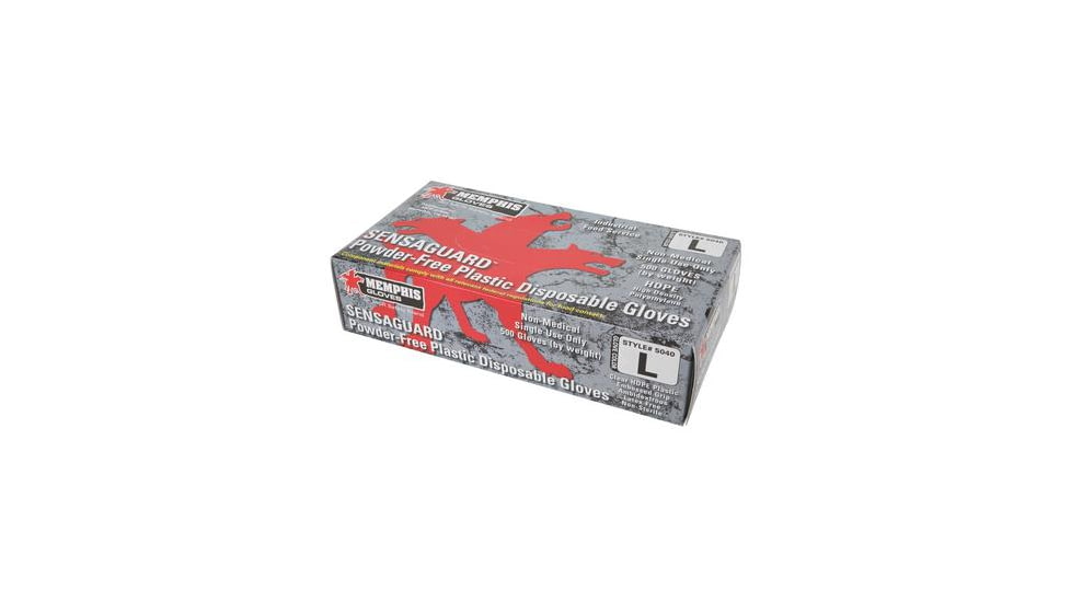 MCR Safety Gloves Pe Embossed L PK500 5040, Package