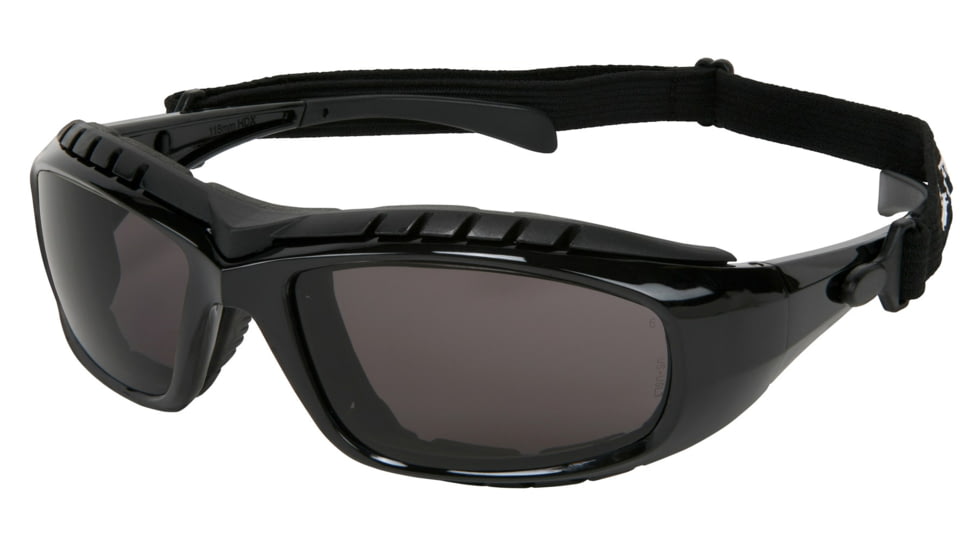 MCR Safety HDX1 Series Safety Glasses, MAX6 Anti-Fog Coating, Removable Elastic Strap, Gray, One Size, HDX112PF