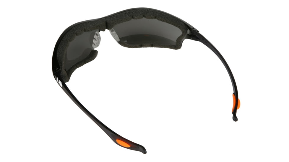 MCR Safety Law LW3 Series Foam Lined Safety Glasses, Anti-Fog Lens, Soft Secure TPR Nose Piece and Temple Inserts, Gray, One Size, LW312AF