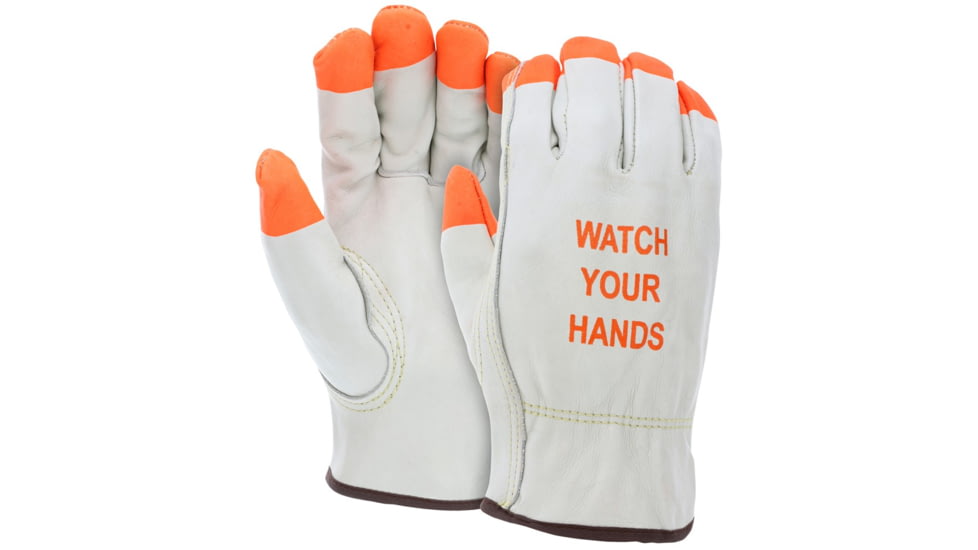 MCR Safety Leather Drivers Work Gloves, CV Grade Cow Grain Leather, Beige, XXX - Large, 3215PIXXXL