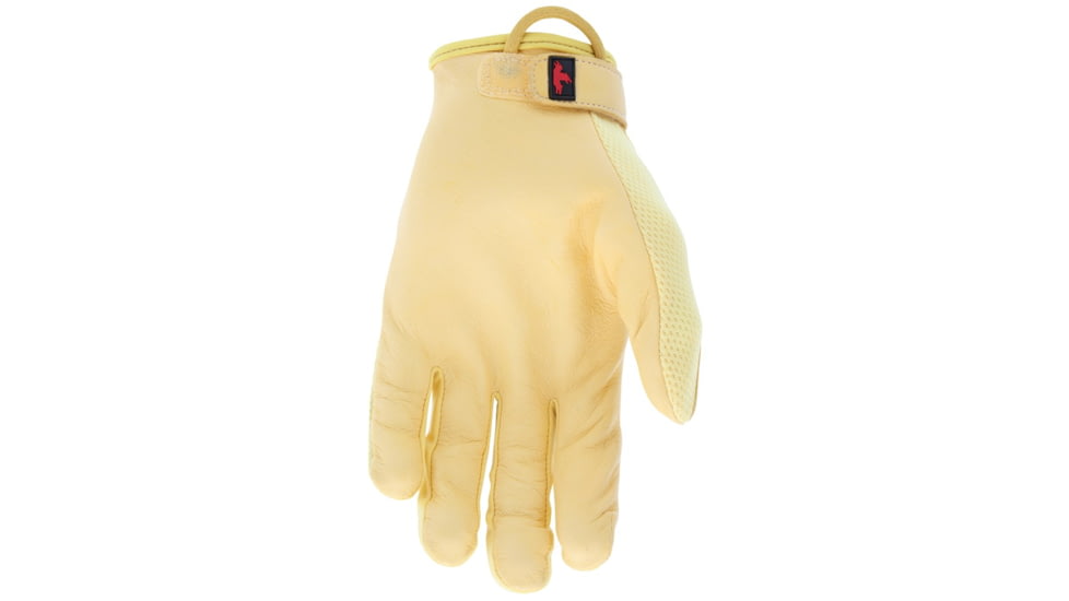 MCR Safety Mechanics Touch Screen Gloves with TaskFit Design, Goat Grain Leather Palm and Nylon Spandex Back, Gold, X - Large, 961XL