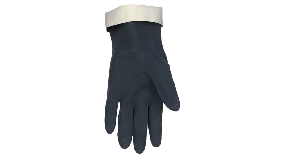 MCR Safety Neoprene Work Gloves, Flock Lined, 30 mil Thickness, 12in Length, Black, Small, 5435S