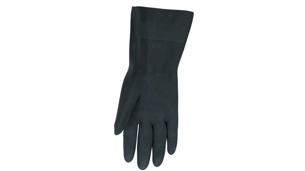 MCR Safety Neoprene Work Gloves, Flock Lined, 30 mil Thickness, 12in Length, Black, Small, 5435S