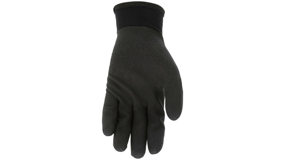 MCR Safety Ninja Ice Insulated Work Gloves, 15 Gauge Nylon with Acrylic Terry Interior, Fully Coated with HPT, Black/Black, Large, N9690FCL