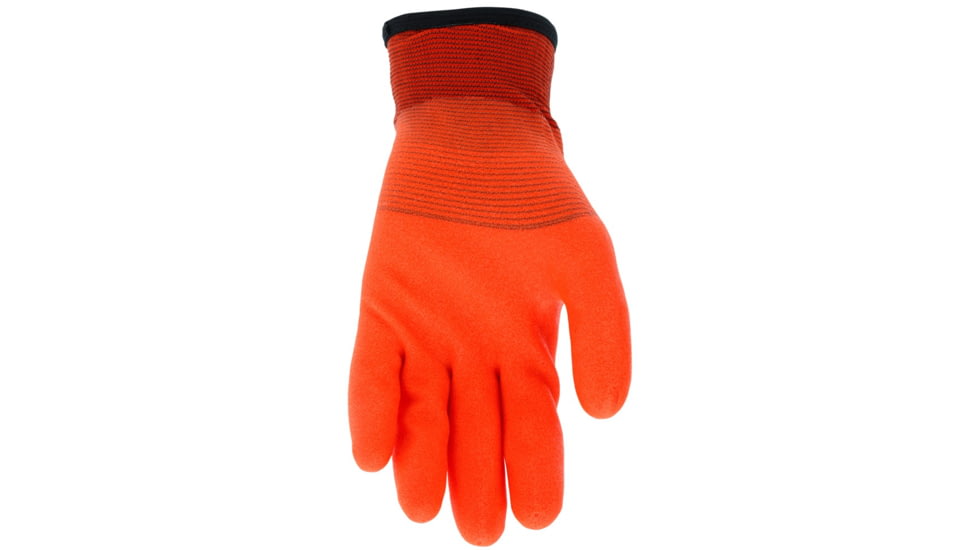 MCR Safety Ninja Ice Insulated Work Gloves, 15 gauge Nylon with Acrylic Terry Interior, Fully Coated with HPT, Orange, Large, N9690FCOL