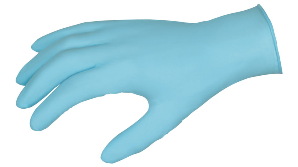MCR Safety NitriShield Disposable Nitrile Gloves, Powder Free Industrial Food Service Grade, 9in Length, 3 mil in Thickness, Blue, Large, 60011L