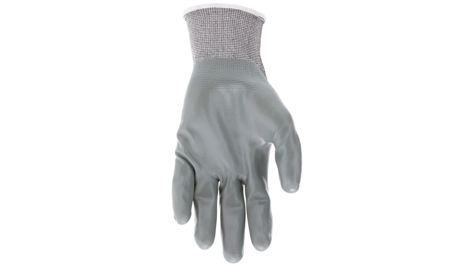 MCR Safety NXG Work Gloves, 10 Gauge Cotton Polyester Shell, Latex Palm and Fingertips, Blue/White, Large, 9680L