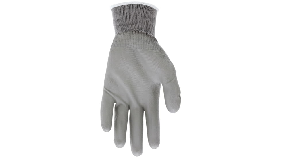 MCR Safety NXG Work Gloves 13 Gauge Nylon Shell, PU Palm and Fingertips, Gray, Small, 9666S