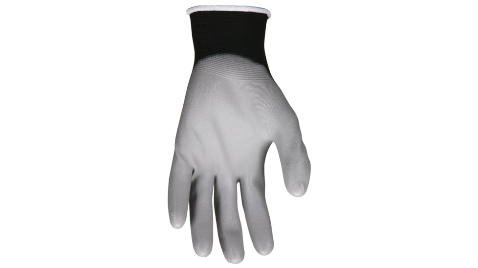 MCR Safety NXG Work Gloves, 15 Gauge Nylon Shell, PU Palm and Fingertips, Gray/Black, X - Large, 96695XL