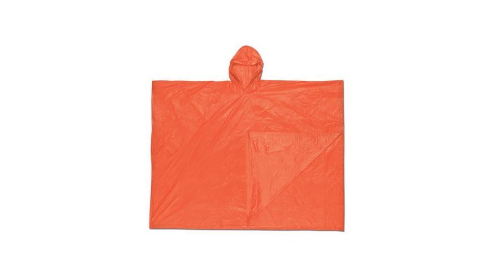 MCR Safety Poncho Disp Pvc 1PLY Orange O41