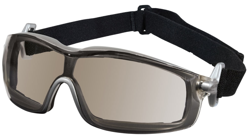 MCR Safety RT1 Series Foam Lined Safety Glasses, Anti-Fog Lens, Adjustable Ratcheting Temples, I/O Clear Mirror, One Size, RT129AF