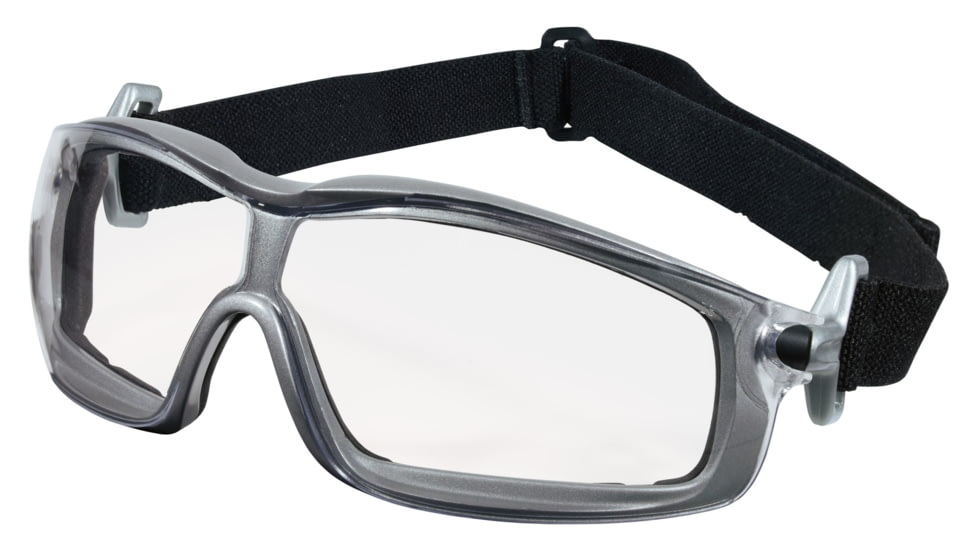 MCR Safety RT120AF RT1 Series Foam Lined Safety Glasses, Anti-Fog Lens, Adjustable Ratcheting Temples, Clear, One Size, RT120AF