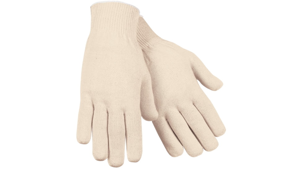 MCR Safety String Knit Work Gloves, 13 Gauge Regular Weight, Natural 100% Cotton, Natural/Yellow, Small, 9613SM