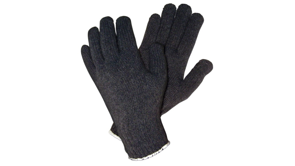 MCR Safety String Knit Work Gloves, 7 Gauge Regular Weight, Hemmed Cuff, Black, Small, 9500SB