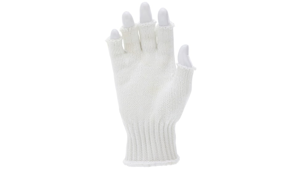 MCR Safety Survivor 7 Gauge Fingerless Cut Resistant Work Gloves, Light Weight and Cool, White, X - Small, 9349XSD