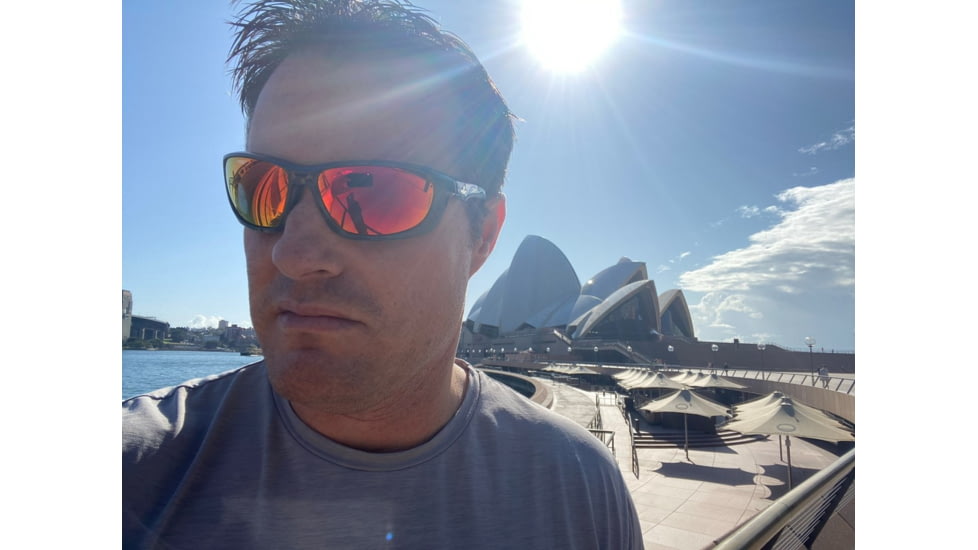 MCR Safety UD11RZ Swagger UD1 Series Safety Glasses, Co-Injected TPR over Polycarbonate Temples, Fire Mirror/ Gun Metal Frame, One Size, UD11RZ