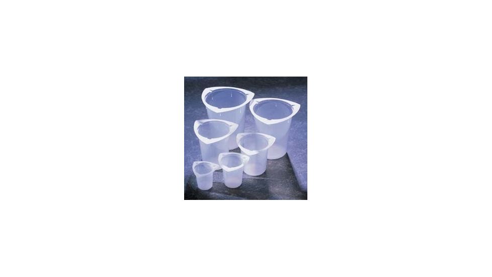 Medegen Medical Tri-Pour Graduated Disposable Beakers, Case of 500, Polypropylene Caps, PL5930-250