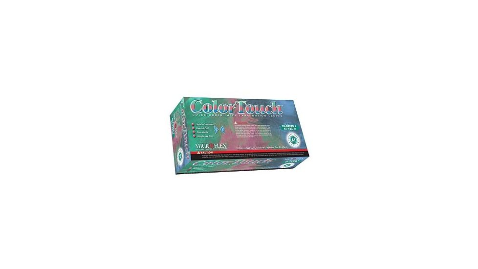 Microflex Gloves Latex Green Med PK100 CT-133-M