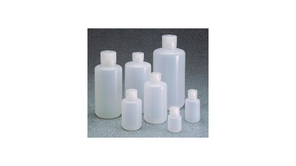 Nalge Nunc Boston Round Bottle, Low-Density Polyethylene, Narrow Mouth, NALGENE 312003-0001
