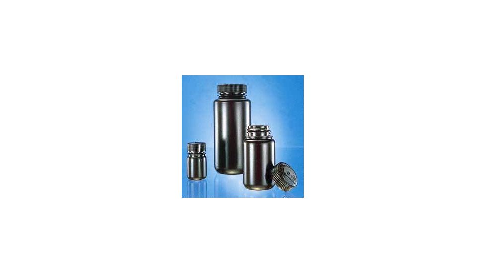 Nalge Nunc Laboratory Bottles, Amber, High-Density Polyethylene, Wide Mouth, NALGENE 2106-0032