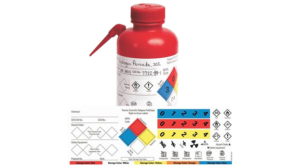 Nalge Nunc PolyPaper Right-To-Know Custom Labeling System, NALGENE 6316-1000, Pack of 25