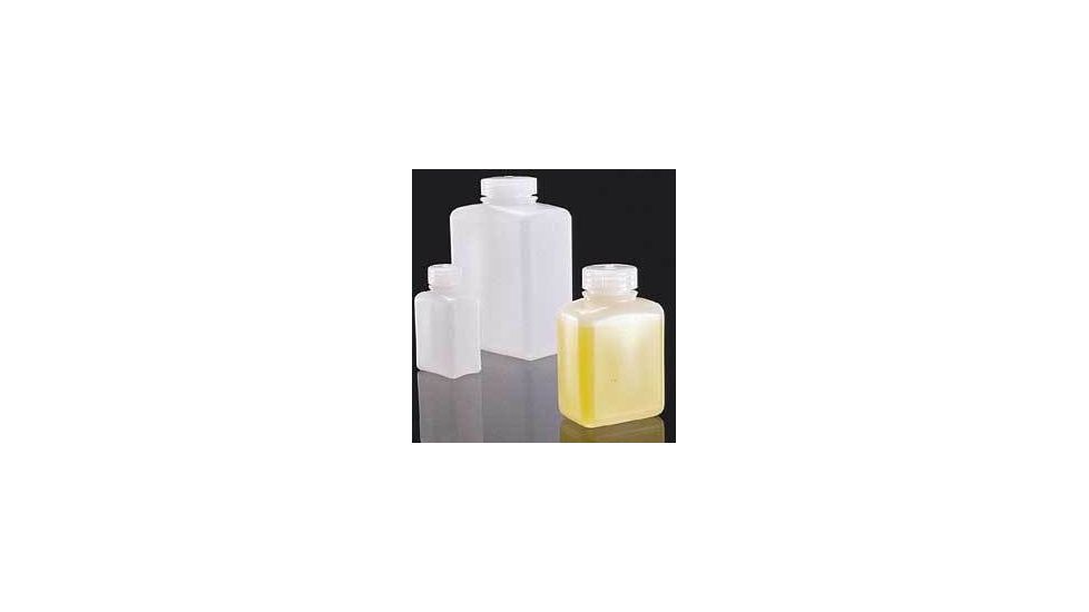 Nalge Nunc Rectangular Bottles, High-Density Polyethylene, Wide Mouth, NALGENE 2007-0004 Translucent